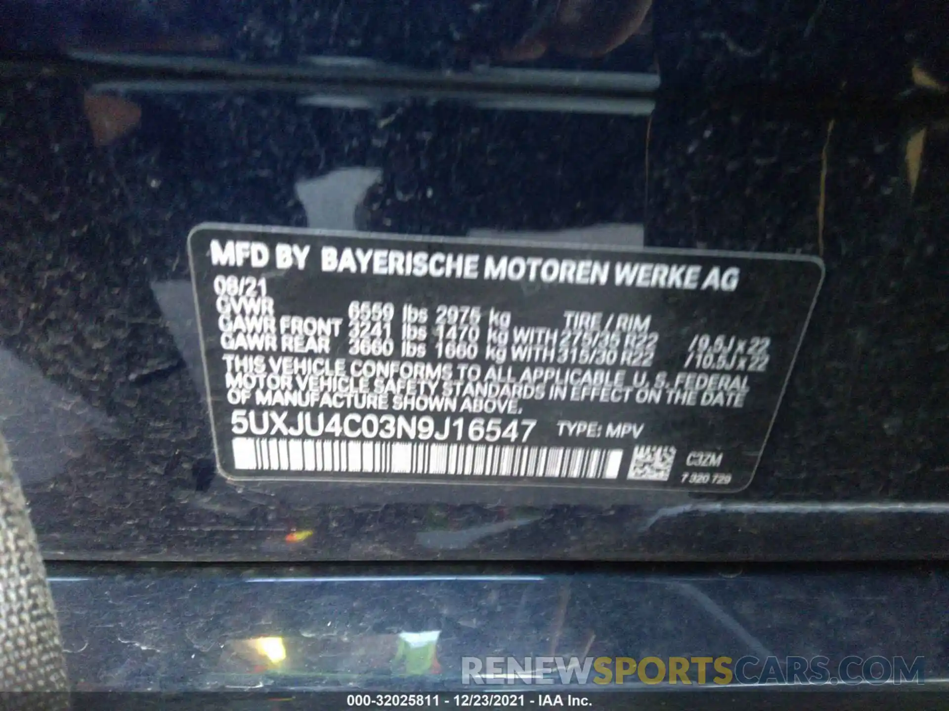 9 Фотография поврежденного автомобиля 5UXJU4C03N9J16547 BMW X5 2022