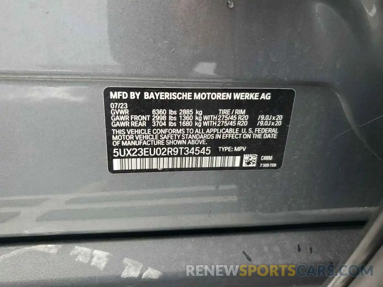 13 Фотография поврежденного автомобиля 5UX23EU02R9T34545 BMW X5 2024