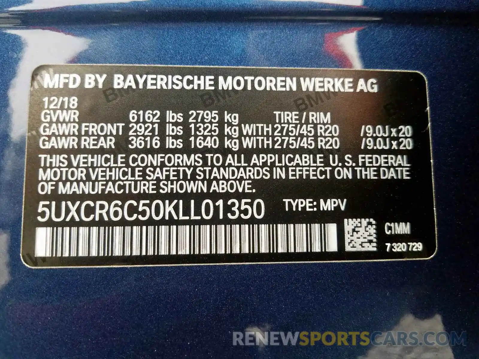 10 Photograph of a damaged car 5UXCR6C50KLL01350 BMW X5 XDRIVE4 2019