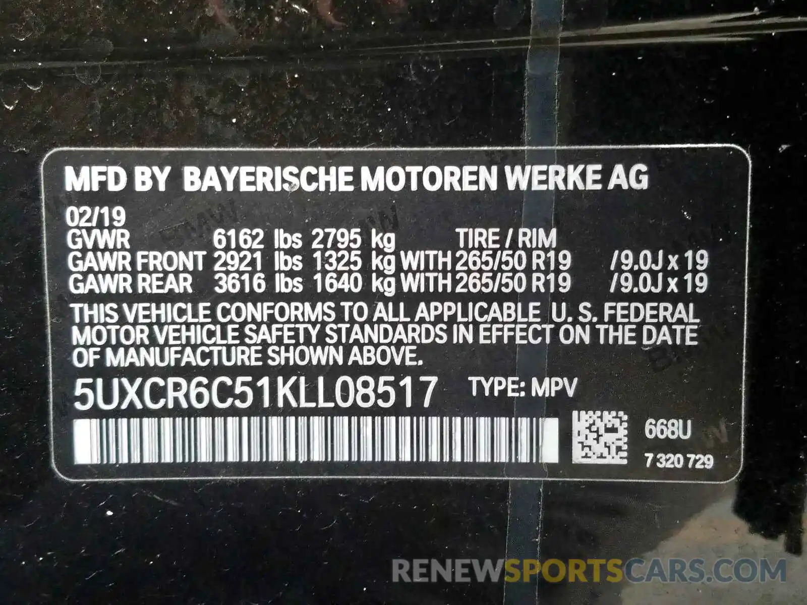 10 Photograph of a damaged car 5UXCR6C51KLL08517 BMW X5 XDRIVE4 2019