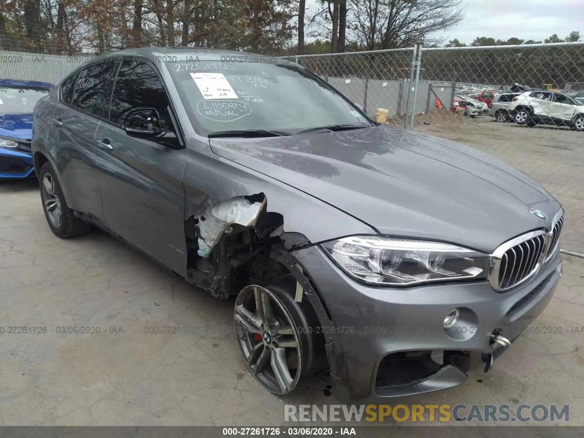 1 Photograph of a damaged car 5UXKU6C57K0Z66967 BMW X6 2019