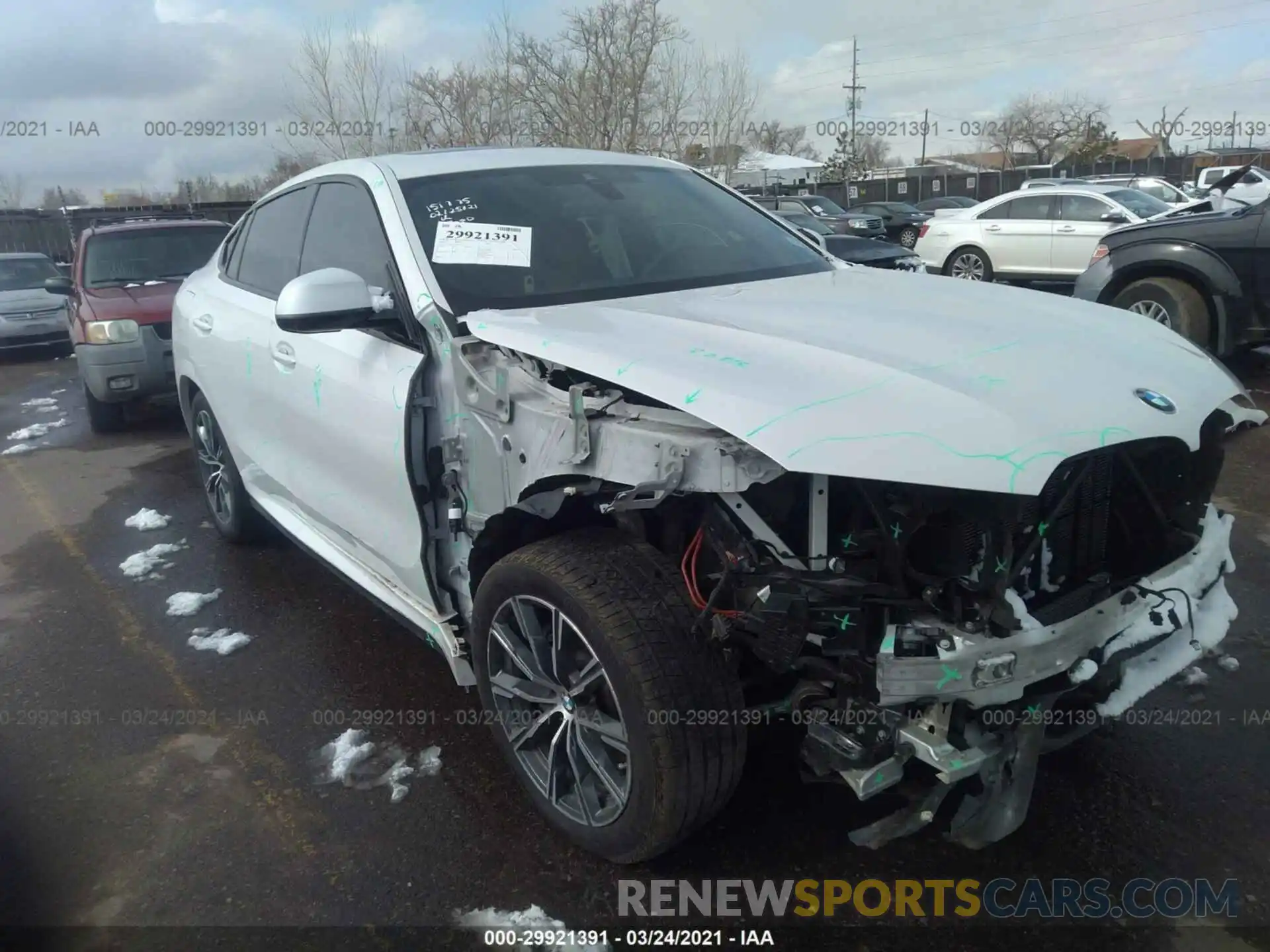1 Photograph of a damaged car 5UXCY6C04L9C93732 BMW X6 2020