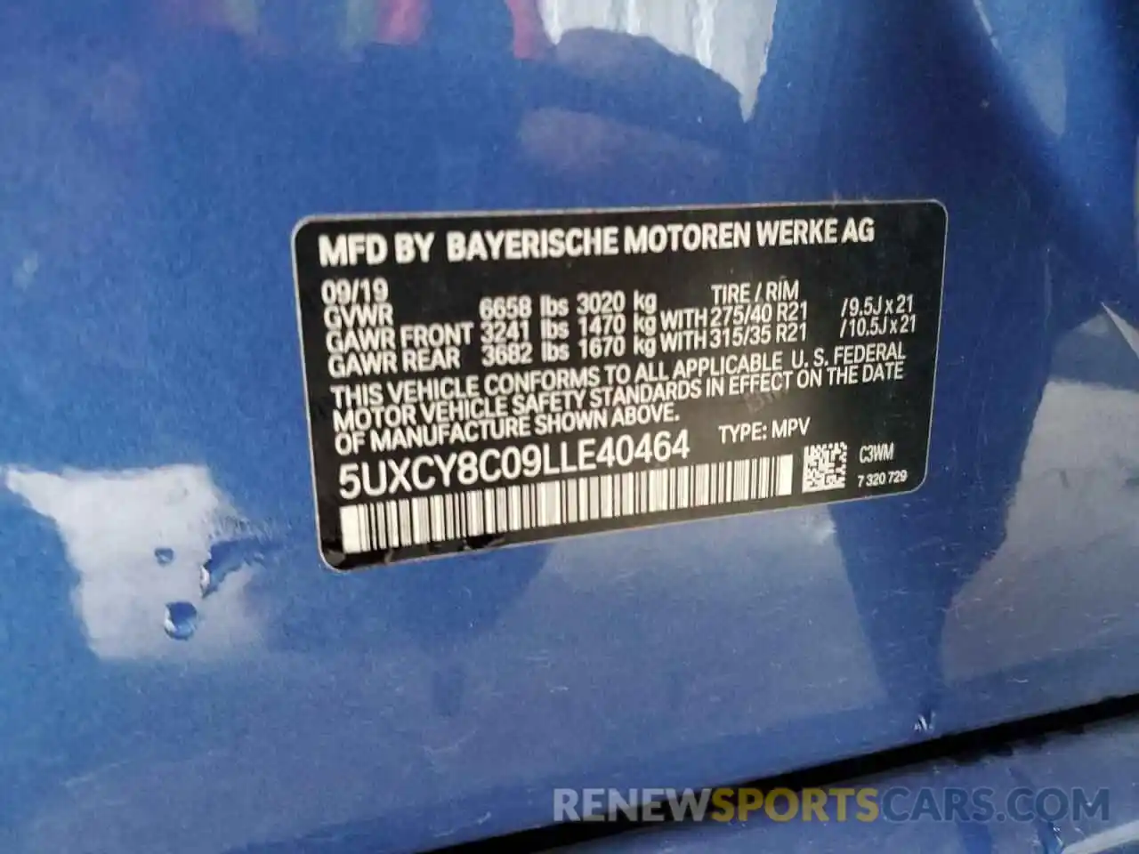 14 Фотография поврежденного автомобиля 5UXCY8C09LLE40464 BMW X6 2020