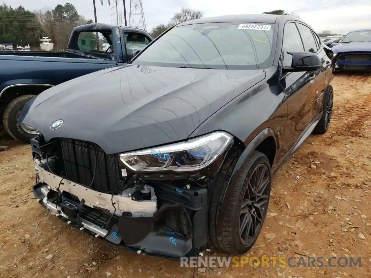 2 Photograph of a damaged car 5YMCY0C01L9D55514 BMW X6 2020