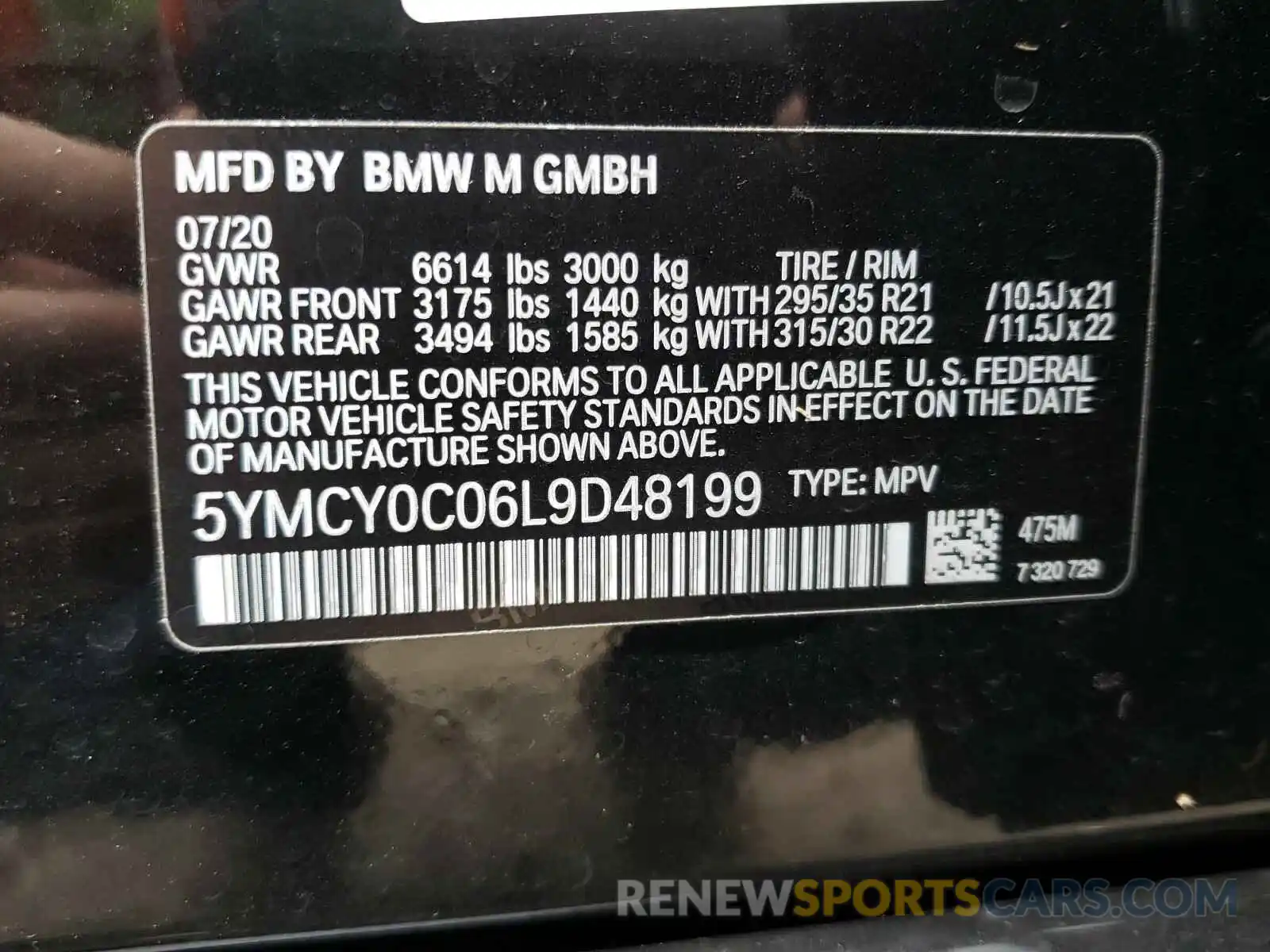 10 Фотография поврежденного автомобиля 5YMCY0C06L9D48199 BMW X6 2020