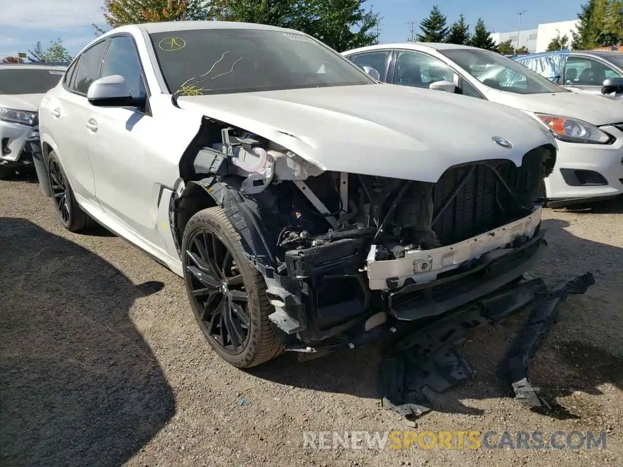 1 Photograph of a damaged car 5UXCY6C03M9F80402 BMW X6 2021