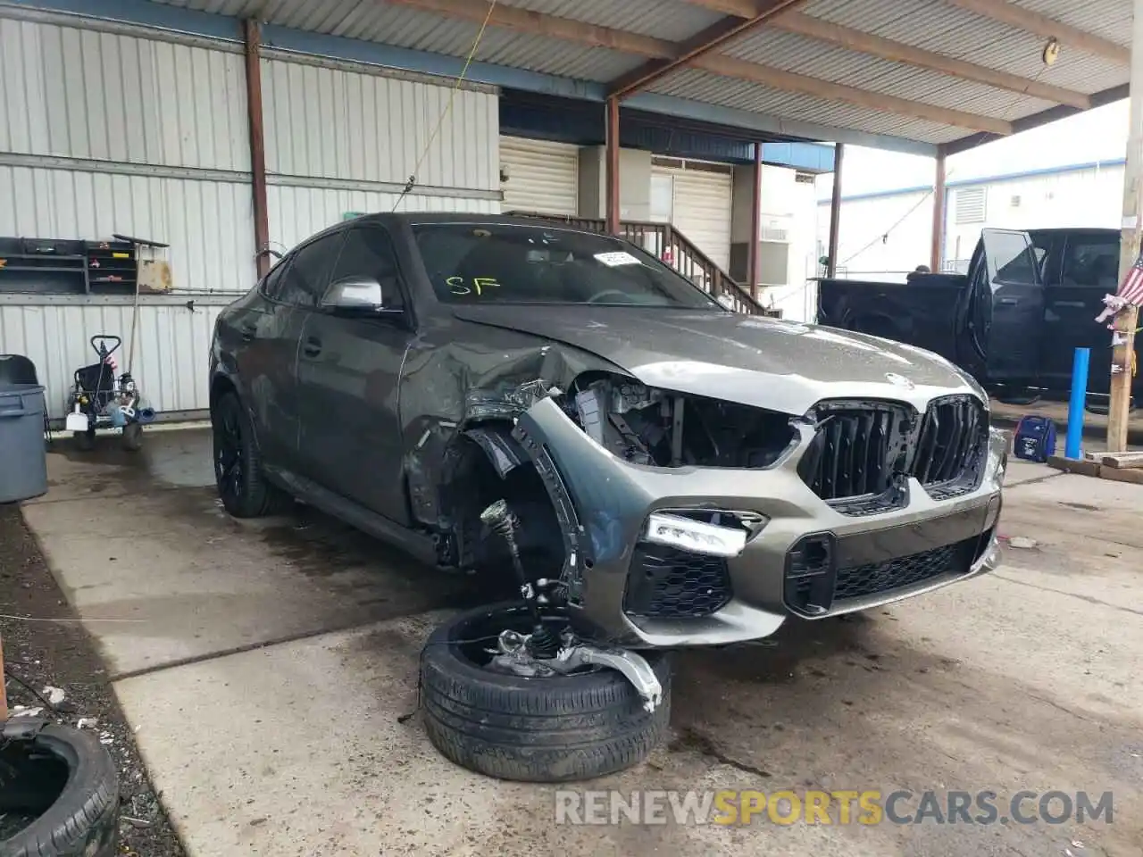 1 Photograph of a damaged car 5UXCY6C07M9E07949 BMW X6 2021