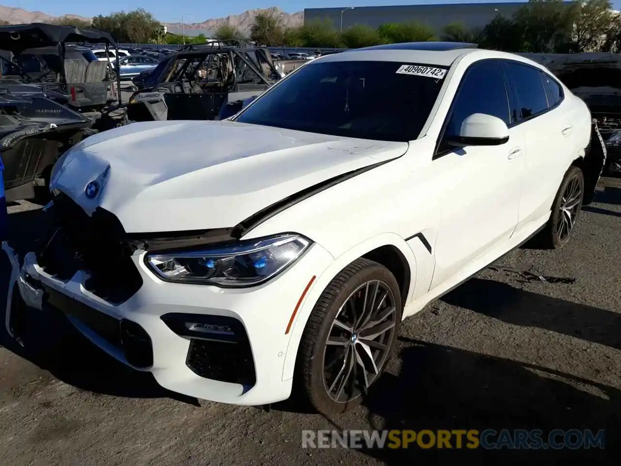 2 Photograph of a damaged car 5UXCY8C07M9G26745 BMW X6 2021