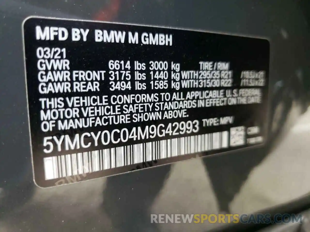 10 Фотография поврежденного автомобиля 5YMCY0C04M9G42993 BMW X6 2021