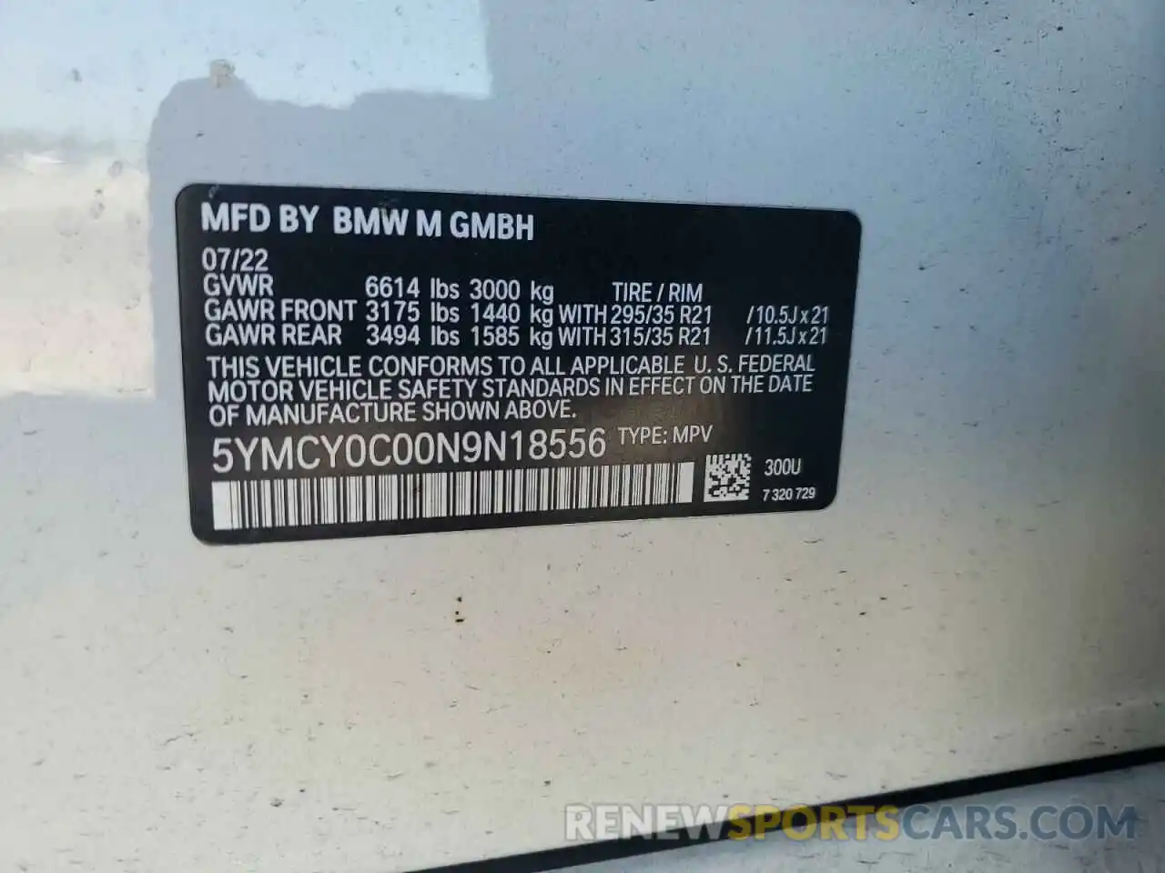 12 Photograph of a damaged car 5YMCY0C00N9N18556 BMW X6 2022