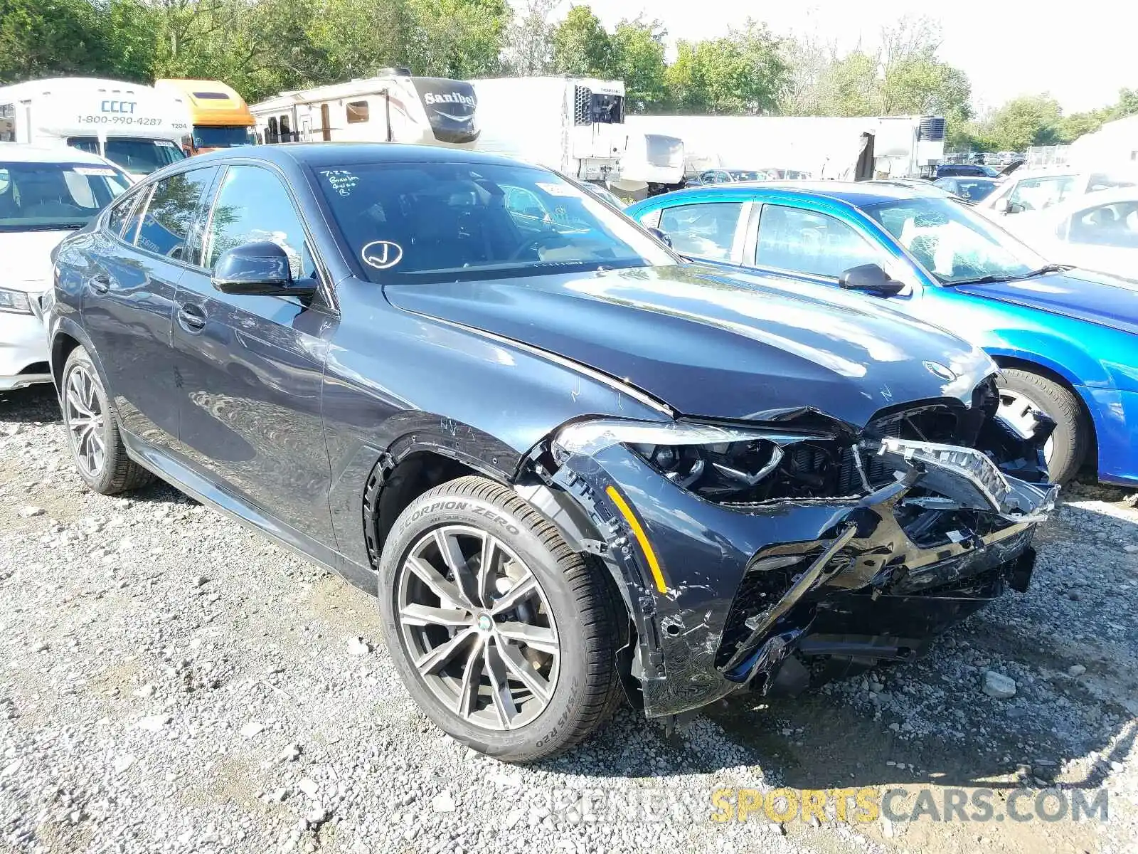 1 Photograph of a damaged car 5UXCY6C07L9C82725 BMW X6 XDRIVE4 2020