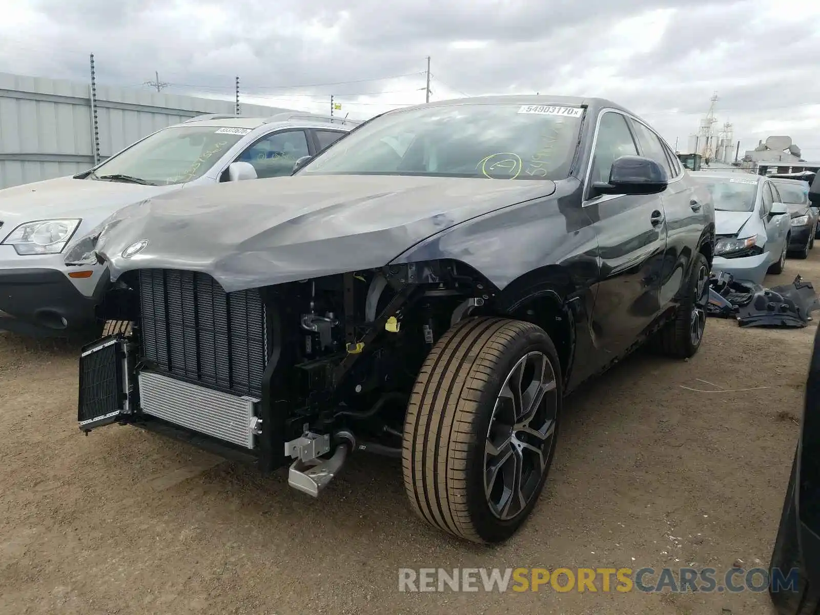 2 Photograph of a damaged car 5UXCY6C06M9E06050 BMW X6 XDRIVE4 2021