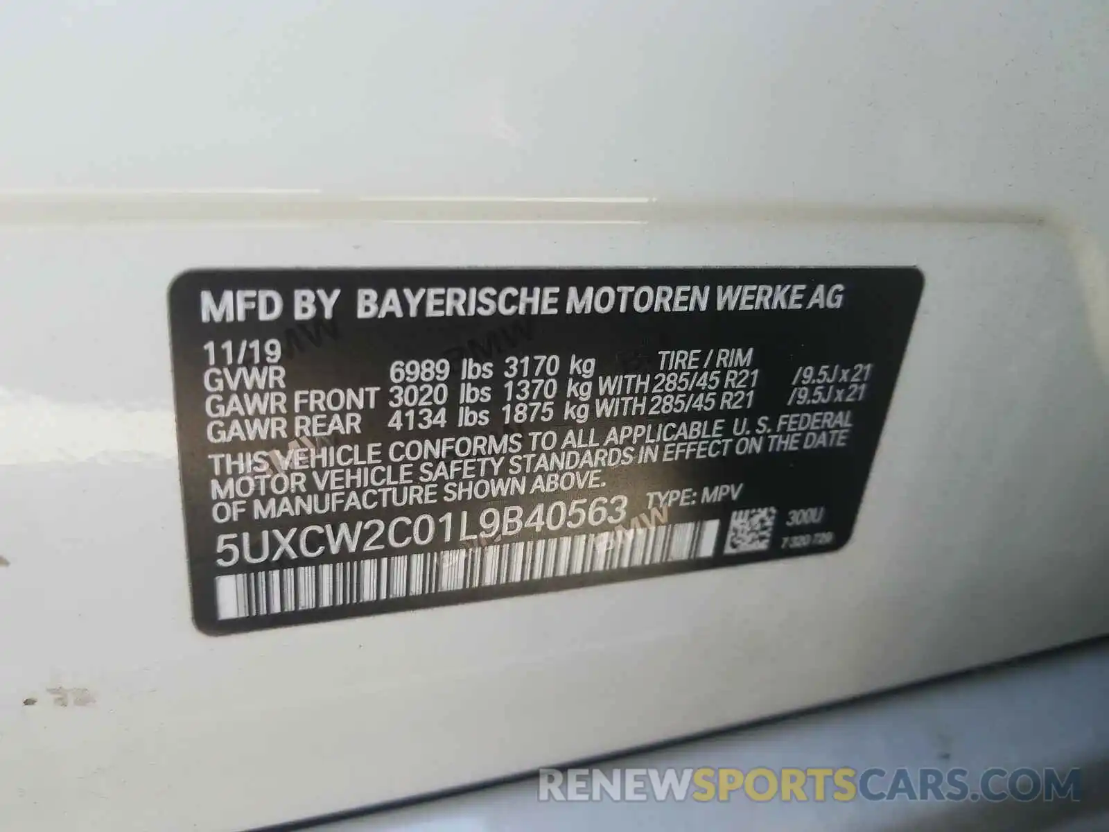 10 Фотография поврежденного автомобиля 5UXCW2C01L9B40563 BMW X7 2020