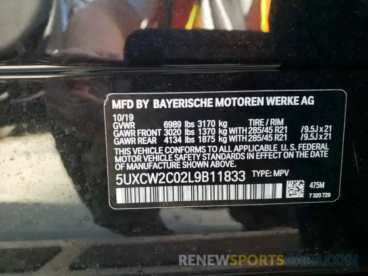 10 Фотография поврежденного автомобиля 5UXCW2C02L9B11833 BMW X7 2020