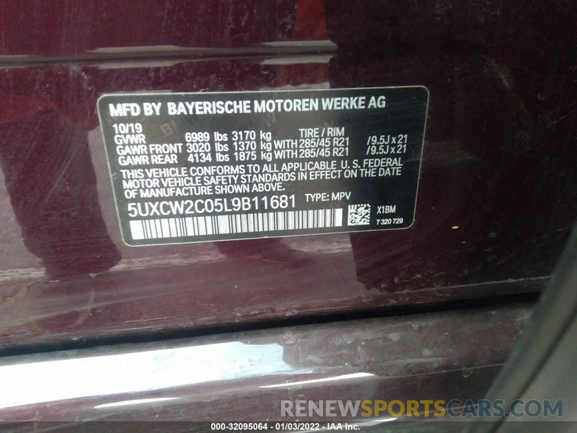 9 Фотография поврежденного автомобиля 5UXCW2C05L9B11681 BMW X7 2020