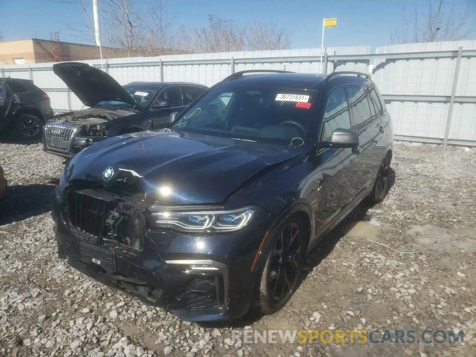 2 Фотография поврежденного автомобиля 5UXCX6C06LLE35438 BMW X7 2020