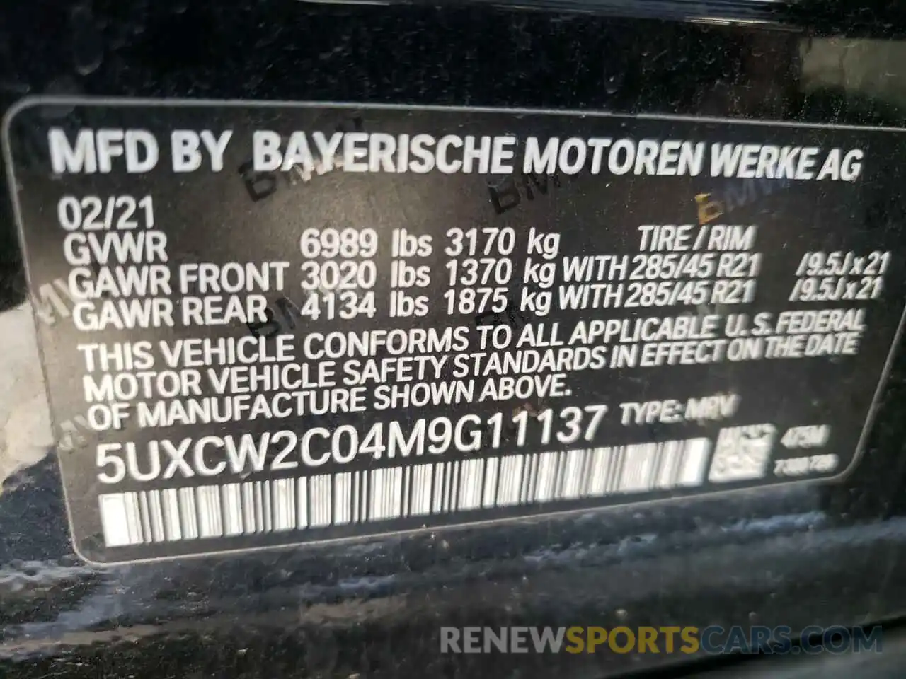 10 Фотография поврежденного автомобиля 5UXCW2C04M9G11137 BMW X7 2021