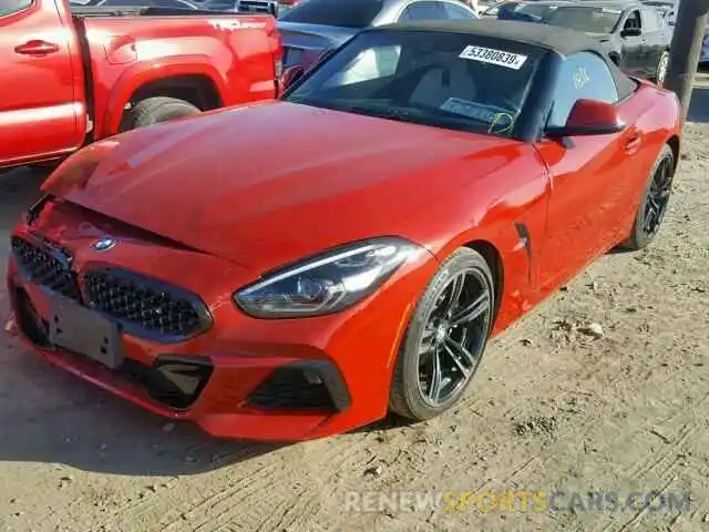 2 Photograph of a damaged car WBAHF3C59KWW15329 BMW Z4 2019