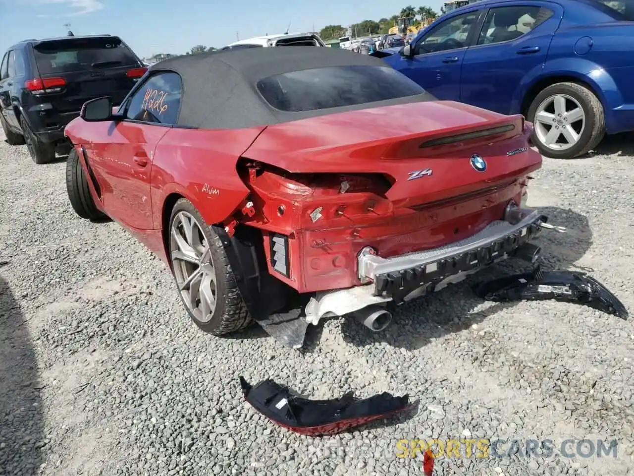 3 Photograph of a damaged car WBAHF3C09LWW61815 BMW Z4 2020