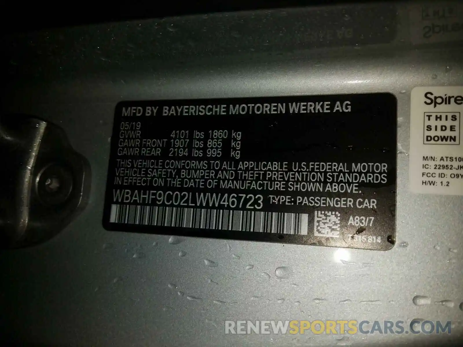 10 Фотография поврежденного автомобиля WBAHF9C02LWW46723 BMW Z4 M40I 2020