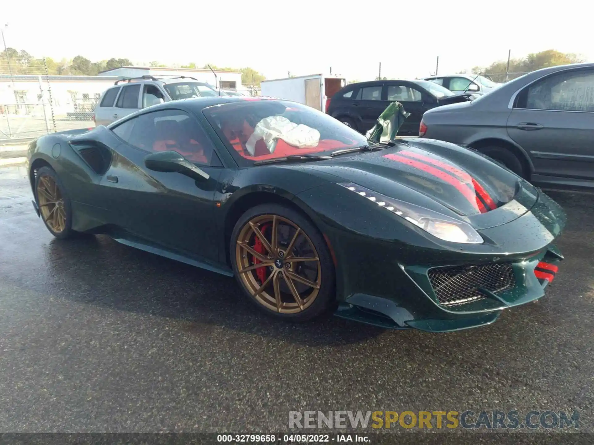 1 Photograph of a damaged car ZFF90HLA5L0258062 FERRARI 488 PISTA 2020