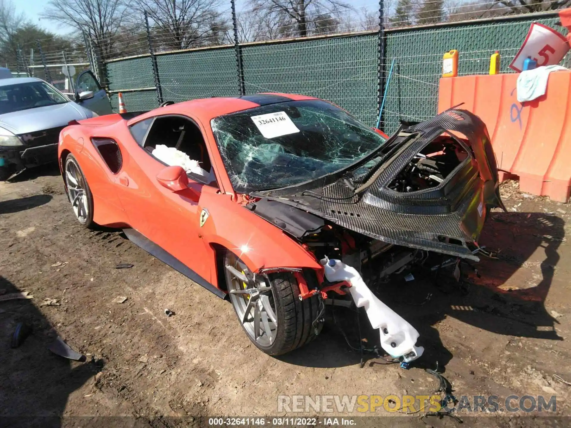 1 Photograph of a damaged car ZFF90HLA8L0249548 FERRARI 488 PISTA 2020