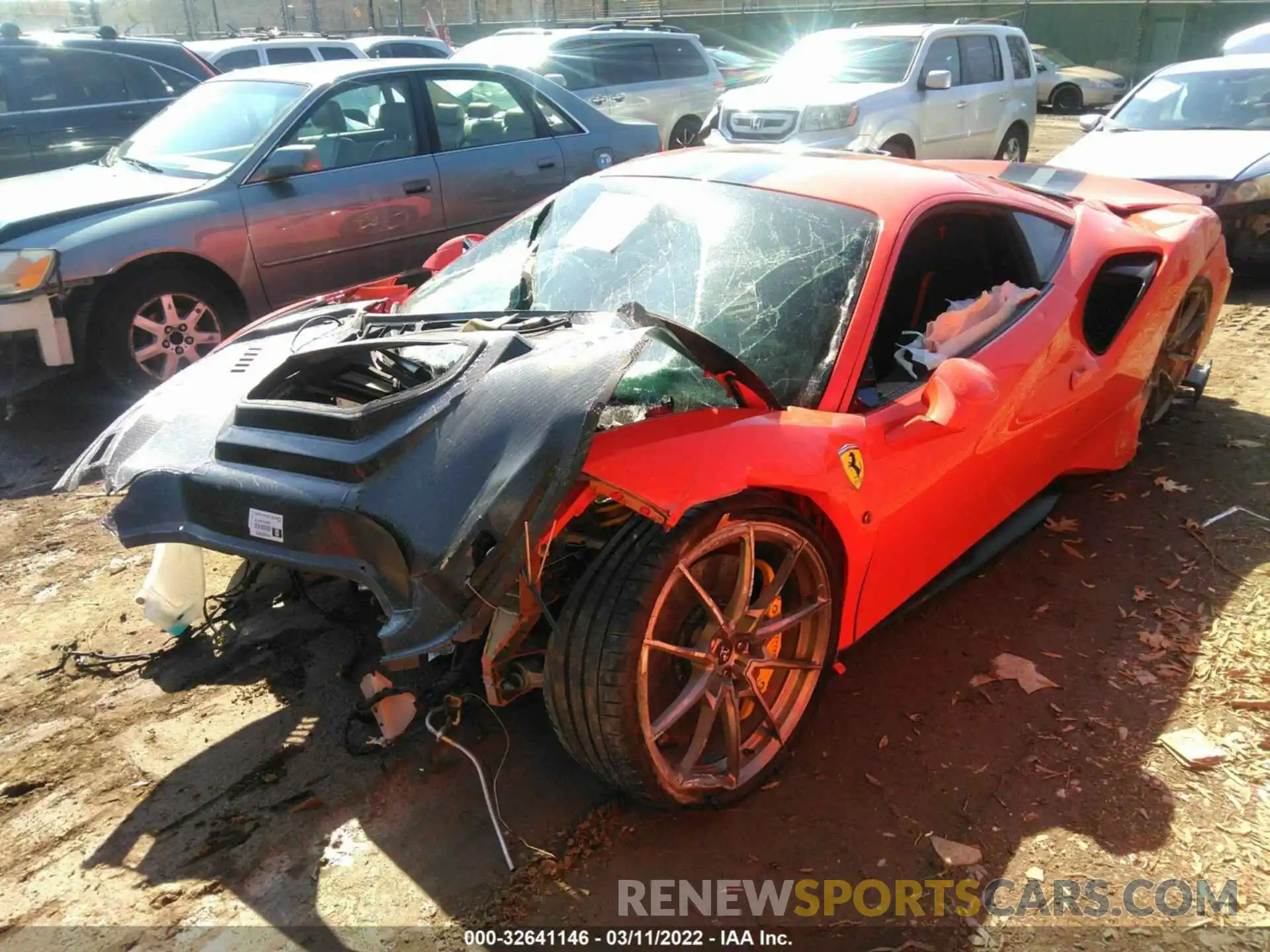 2 Photograph of a damaged car ZFF90HLA8L0249548 FERRARI 488 PISTA 2020