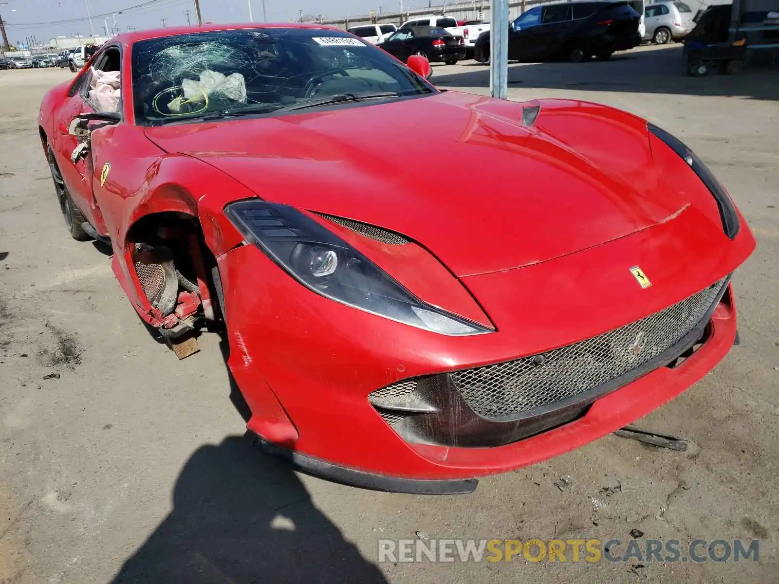 1 Photograph of a damaged car ZFF83CLA3K0238705 FERRARI 812 2019