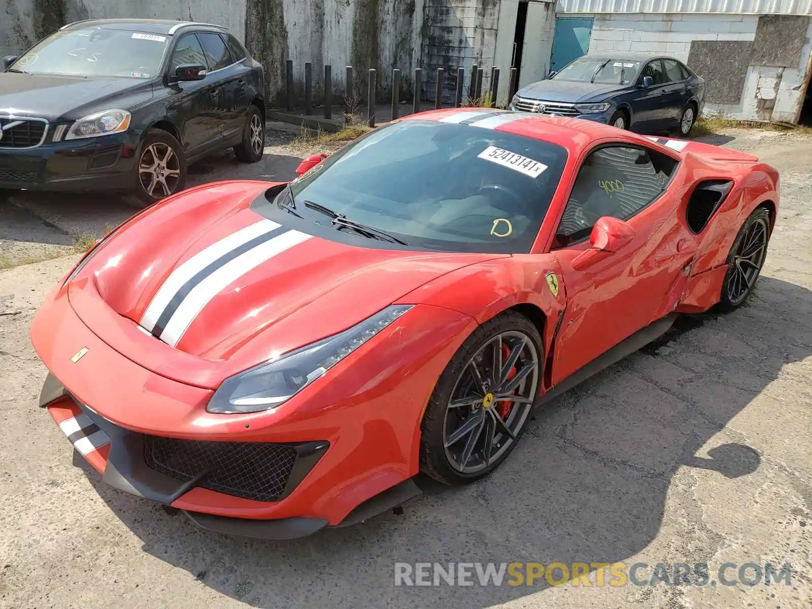 2 Photograph of a damaged car ZFF90HLA0K0243998 FERRARI ALL MODELS 2019