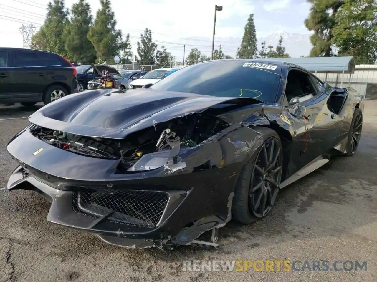 2 Photograph of a damaged car ZFF90HLA1K0245971 FERRARI ALL MODELS 2019