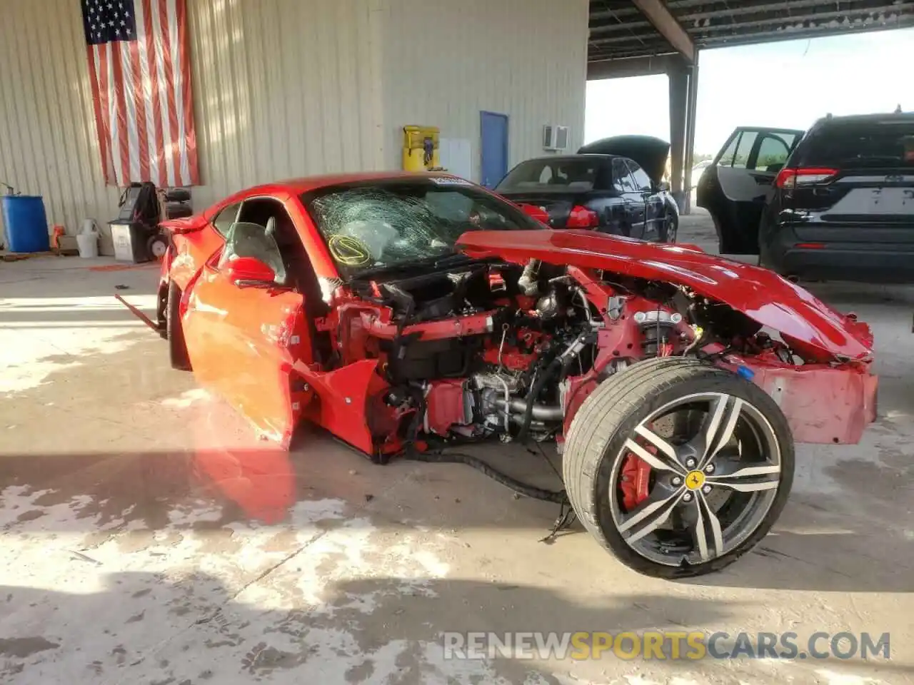 1 Photograph of a damaged car ZFF89FPAXL0252130 FERRARI ALL MODELS 2020