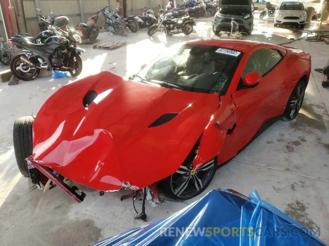 2 Photograph of a damaged car ZFF89FPAXL0252130 FERRARI ALL MODELS 2020