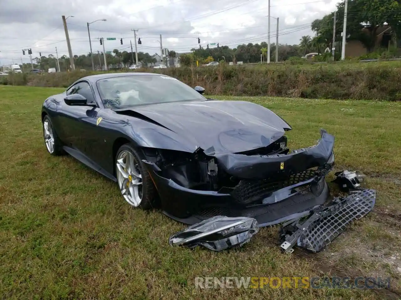 1 Photograph of a damaged car ZFF98RNA9M0265190 FERRARI ALL MODELS 2021