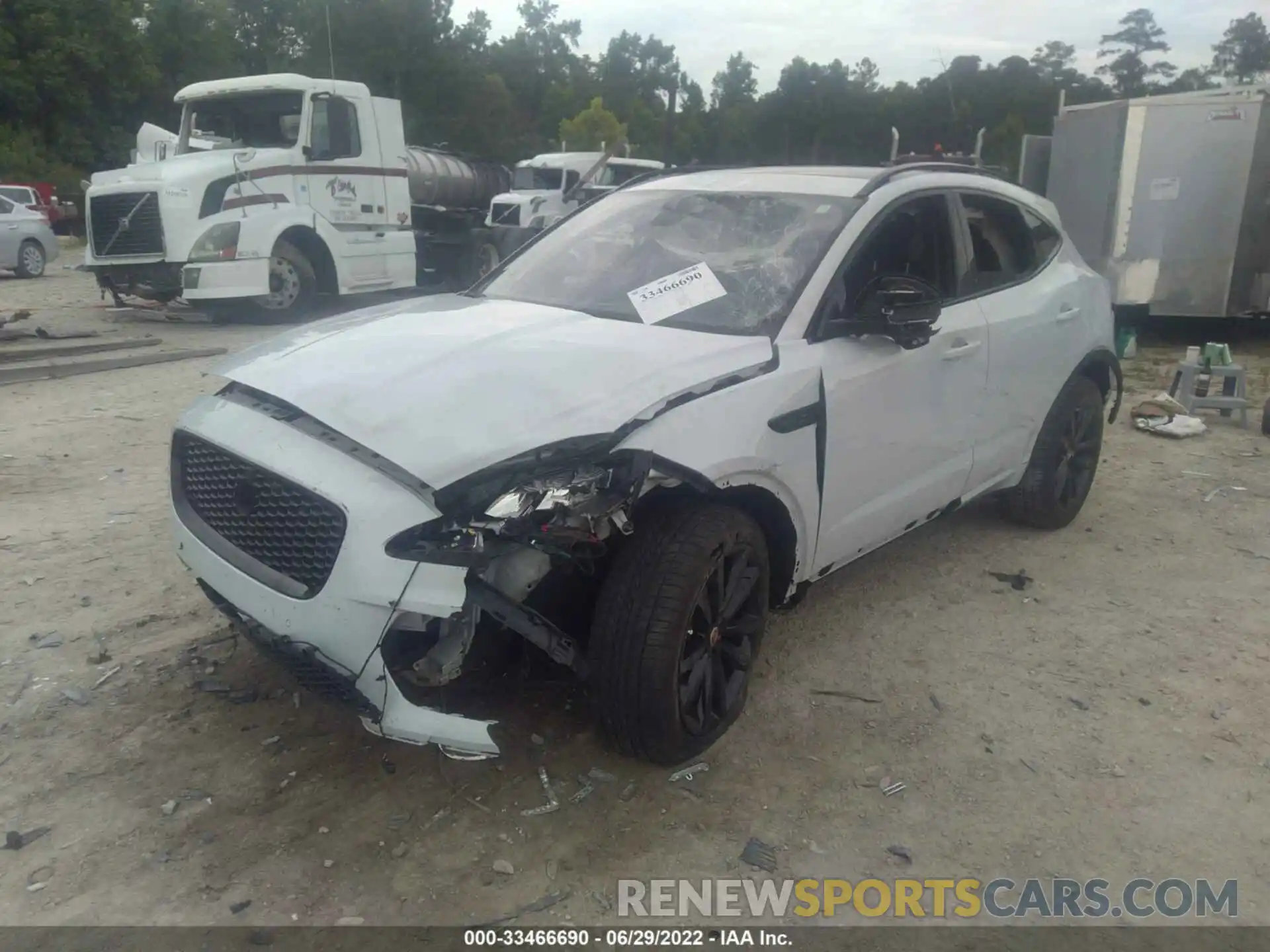 2 Photograph of a damaged car SADF12FX8L1013590 JAGUAR E-PACE 2020