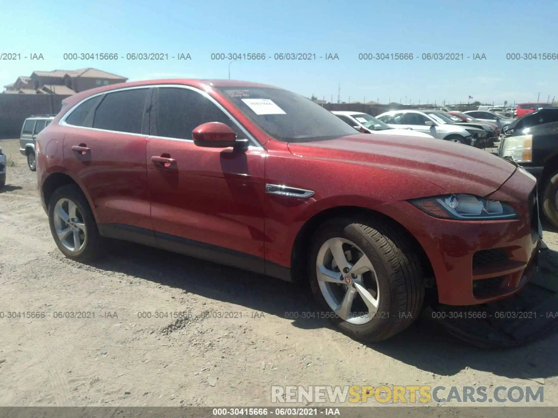 1 Фотография поврежденного автомобиля SADCJ2FX3KA600040 JAGUAR F-PACE 2019