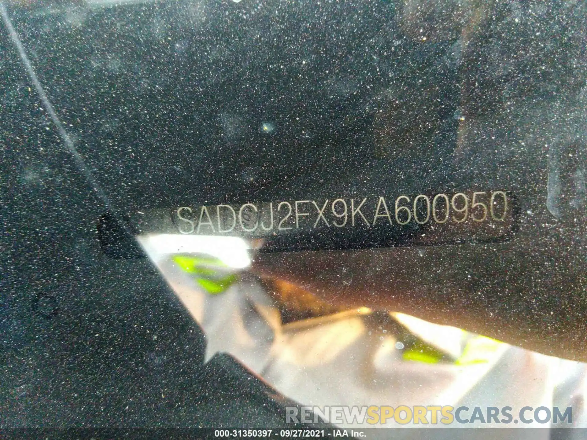 9 Photograph of a damaged car SADCJ2FX9KA600950 JAGUAR F-PACE 2019