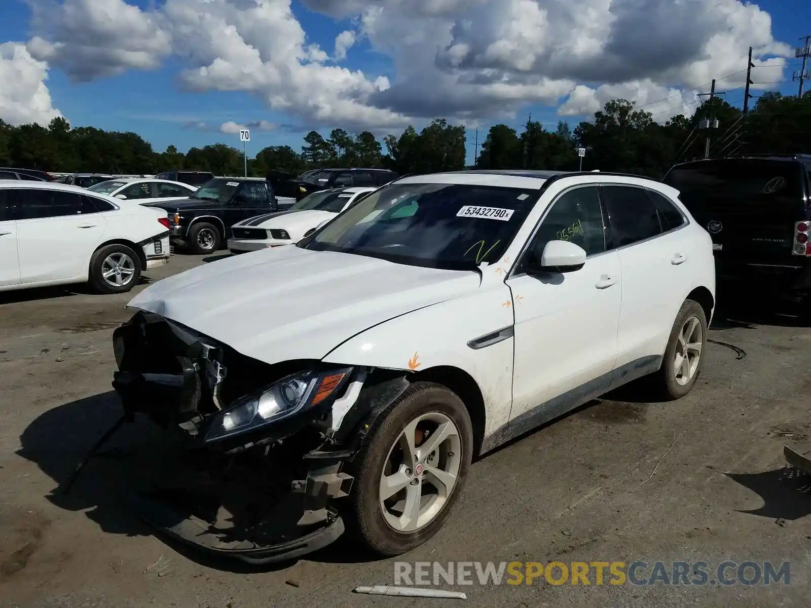 2 Photograph of a damaged car SADCJ2FXXKA393792 JAGUAR F-PACE 2019