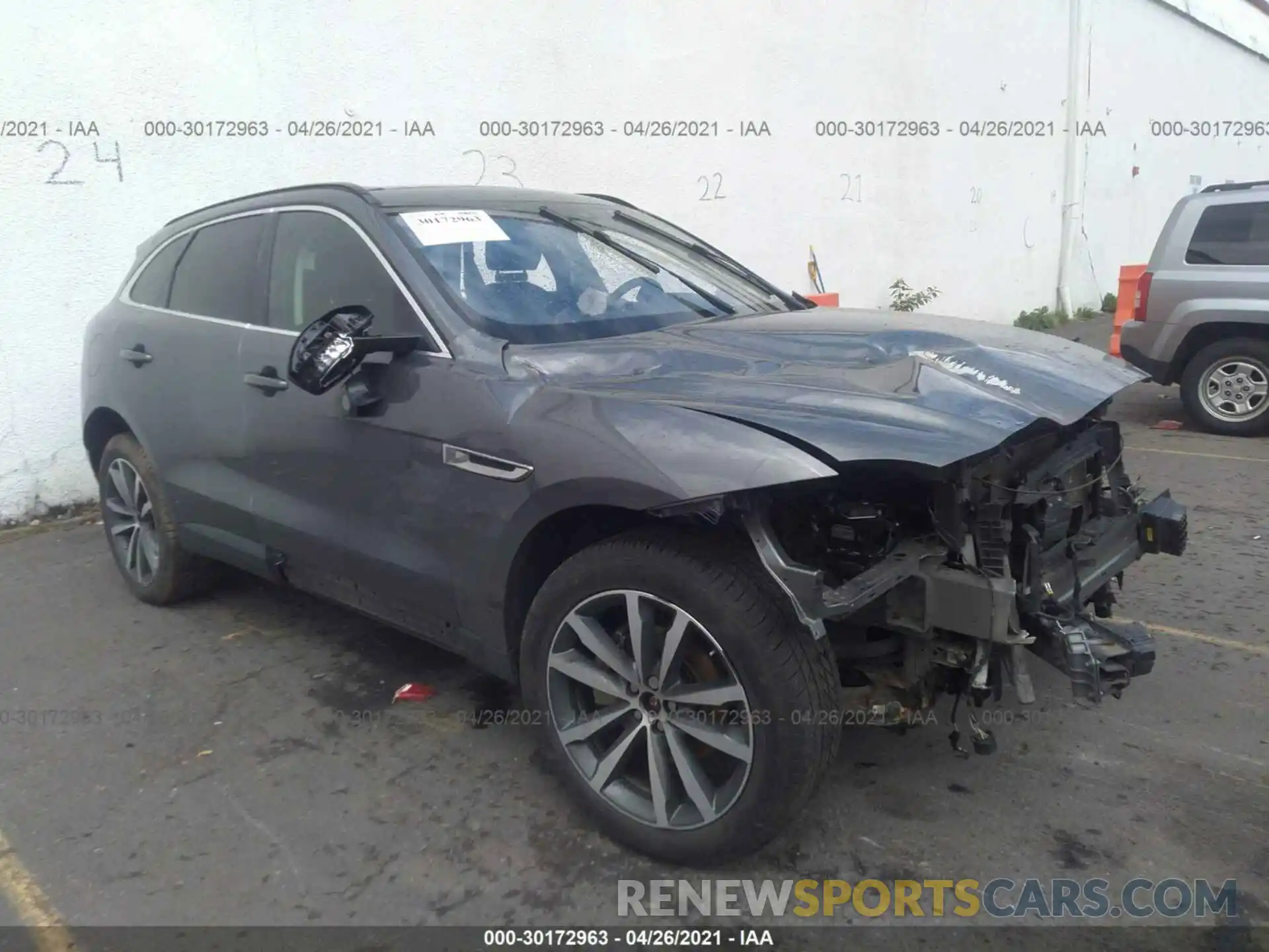 1 Photograph of a damaged car SADCK2FN6KA612291 JAGUAR F-PACE 2019