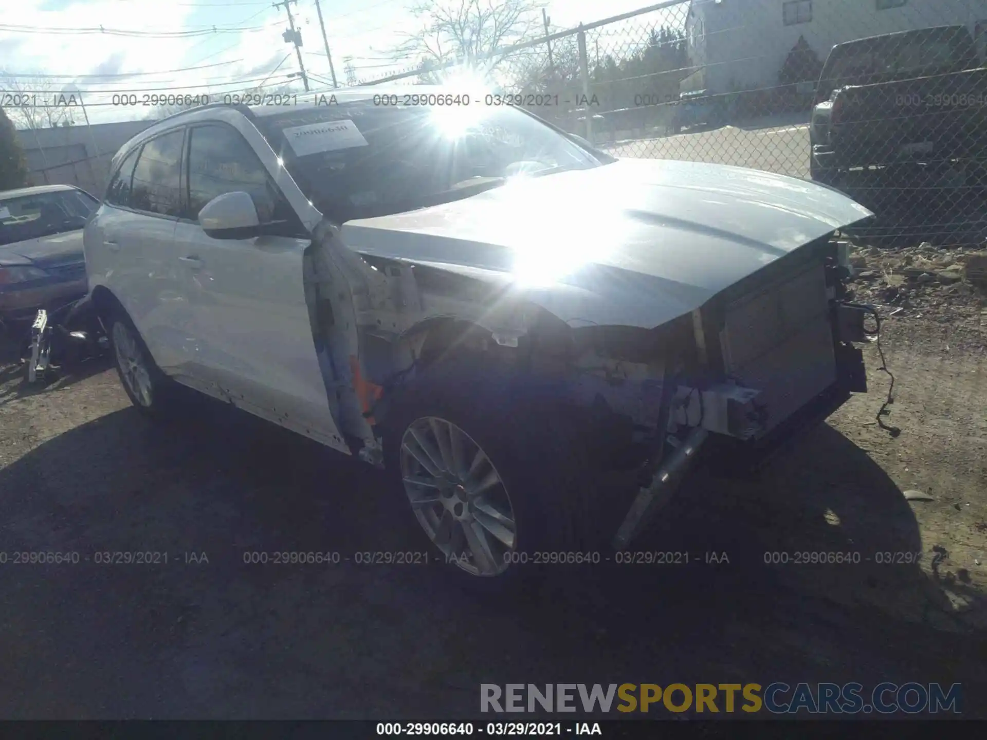 1 Photograph of a damaged car SADCK2FX2KA395002 JAGUAR F-PACE 2019