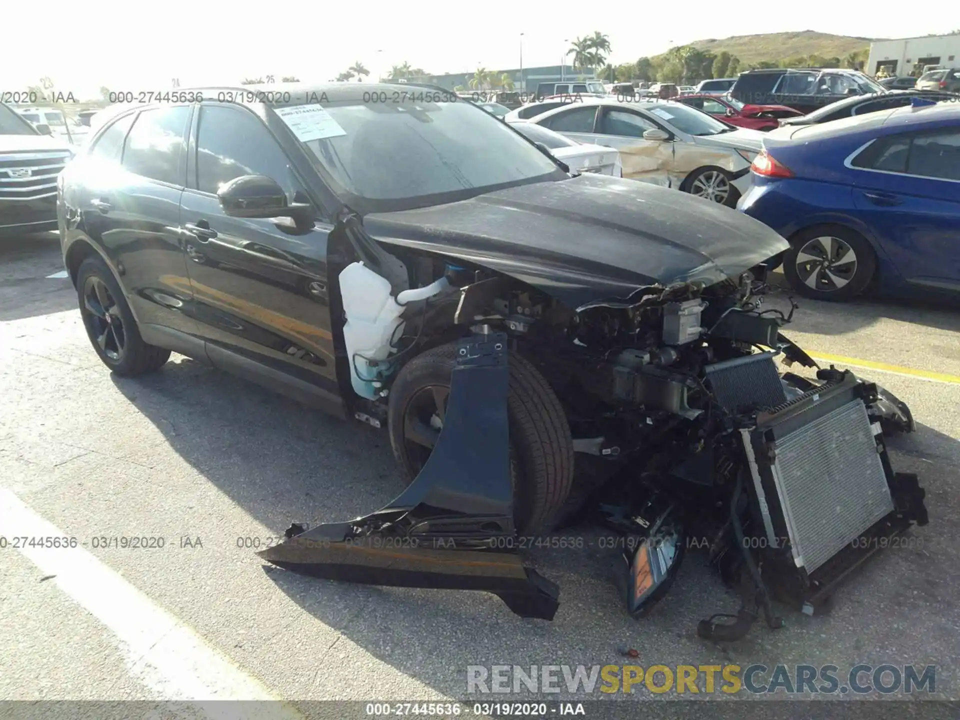 1 Photograph of a damaged car SADCK2FX2KA600995 JAGUAR F-PACE 2019