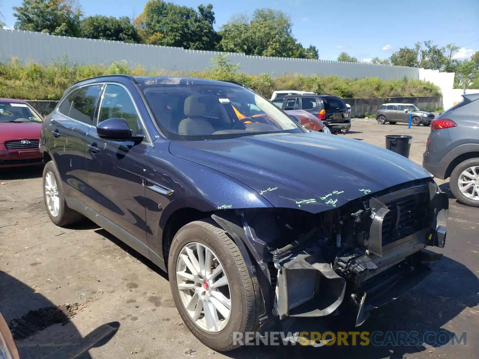 1 Photograph of a damaged car SADCK2FX6KA397299 JAGUAR F-PACE 2019