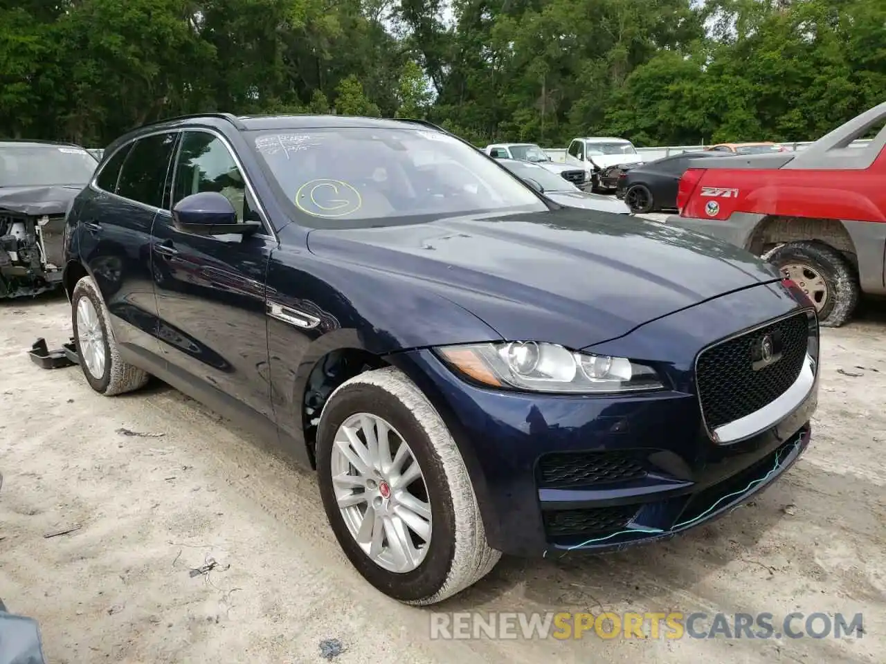 1 Photograph of a damaged car SADCK2FX8KA601097 JAGUAR F-PACE 2019