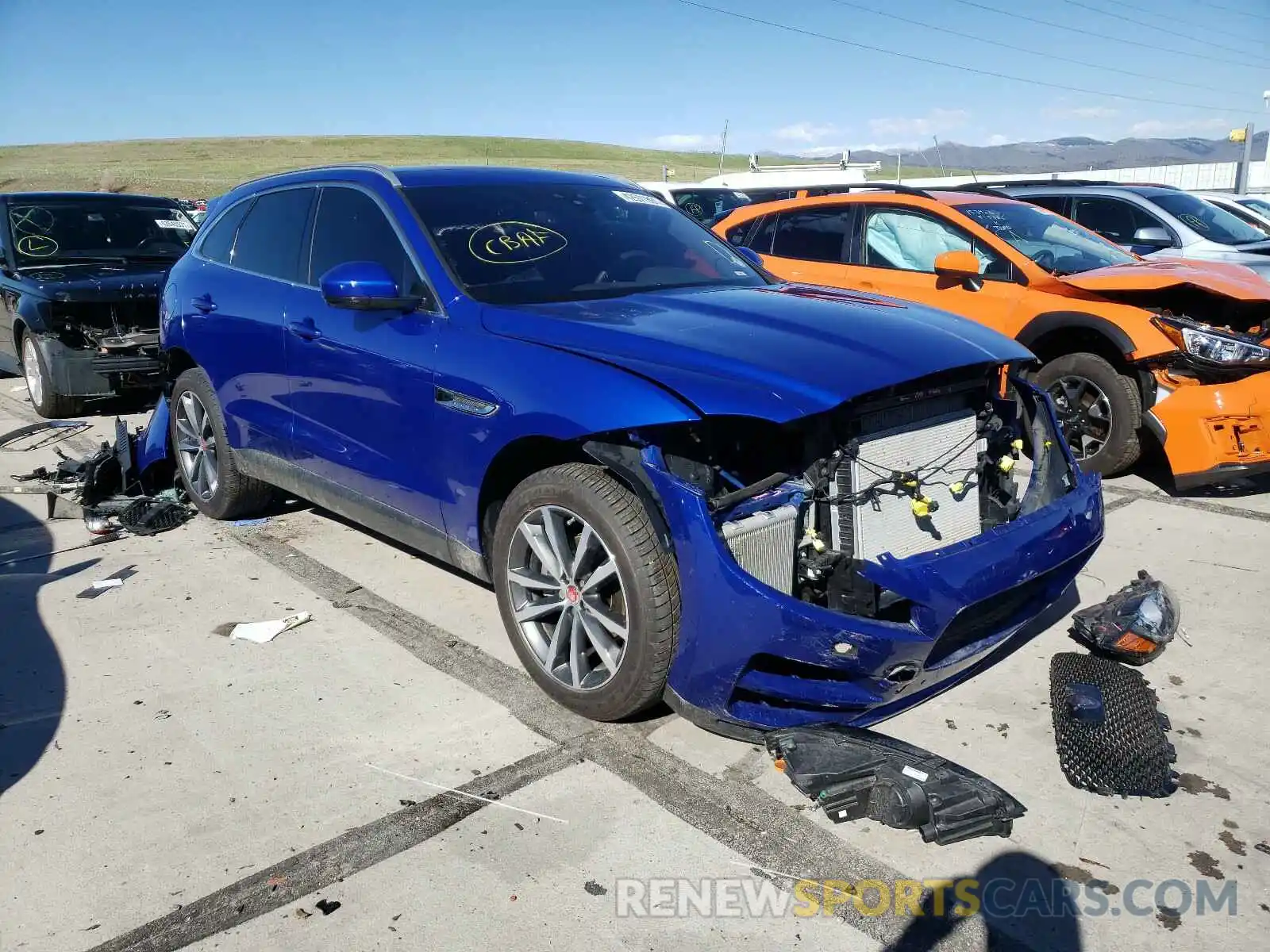 1 Photograph of a damaged car SADCK2FX9KA606423 JAGUAR F-PACE 2019