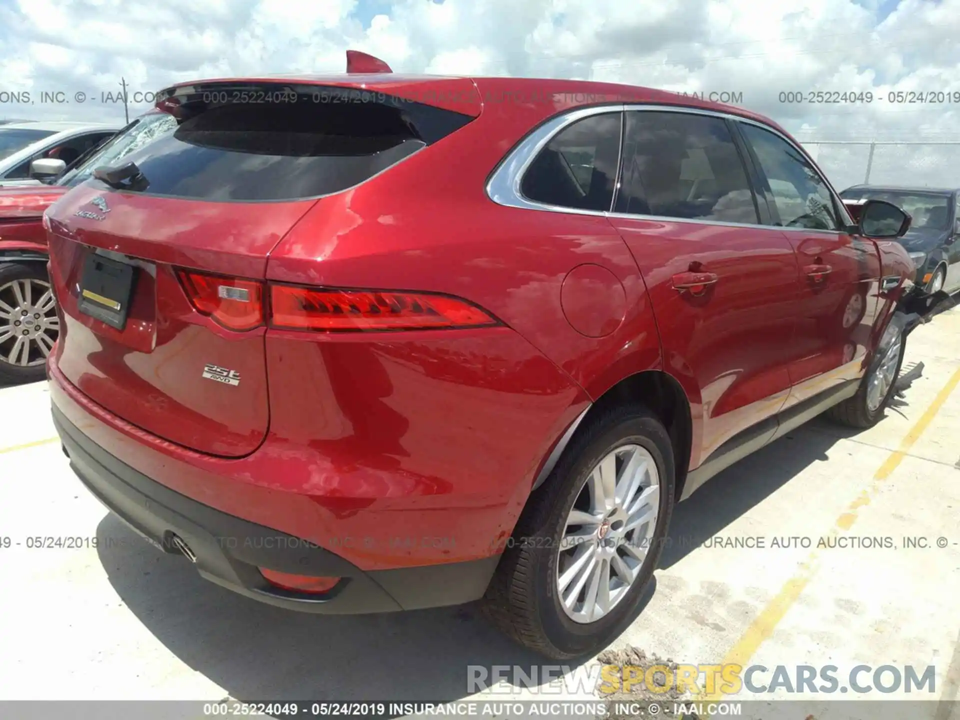 4 Фотография поврежденного автомобиля SADCK2FXXKA396320 JAGUAR F-PACE 2019