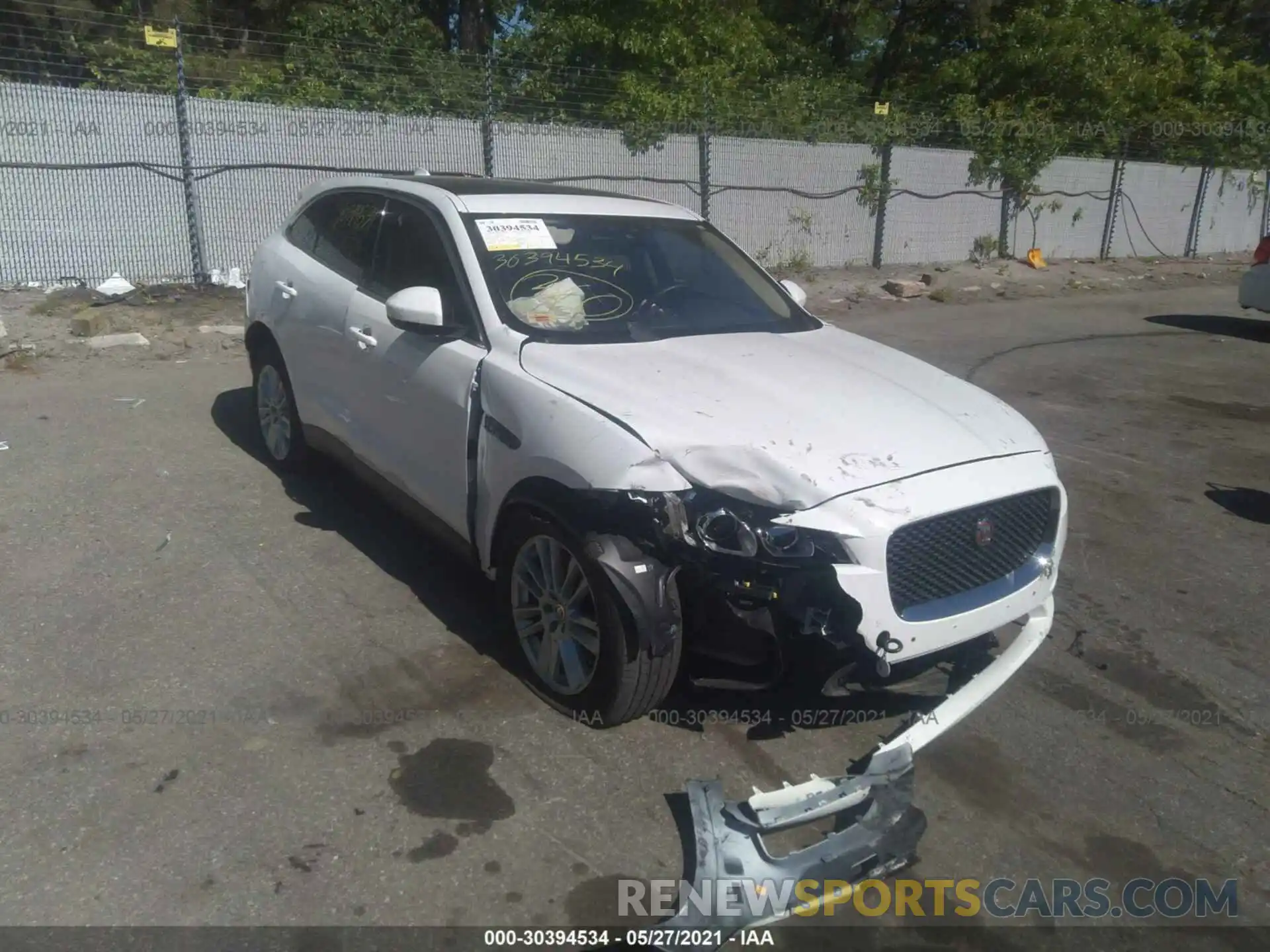 1 Photograph of a damaged car SADCK2GX1KA609119 JAGUAR F-PACE 2019