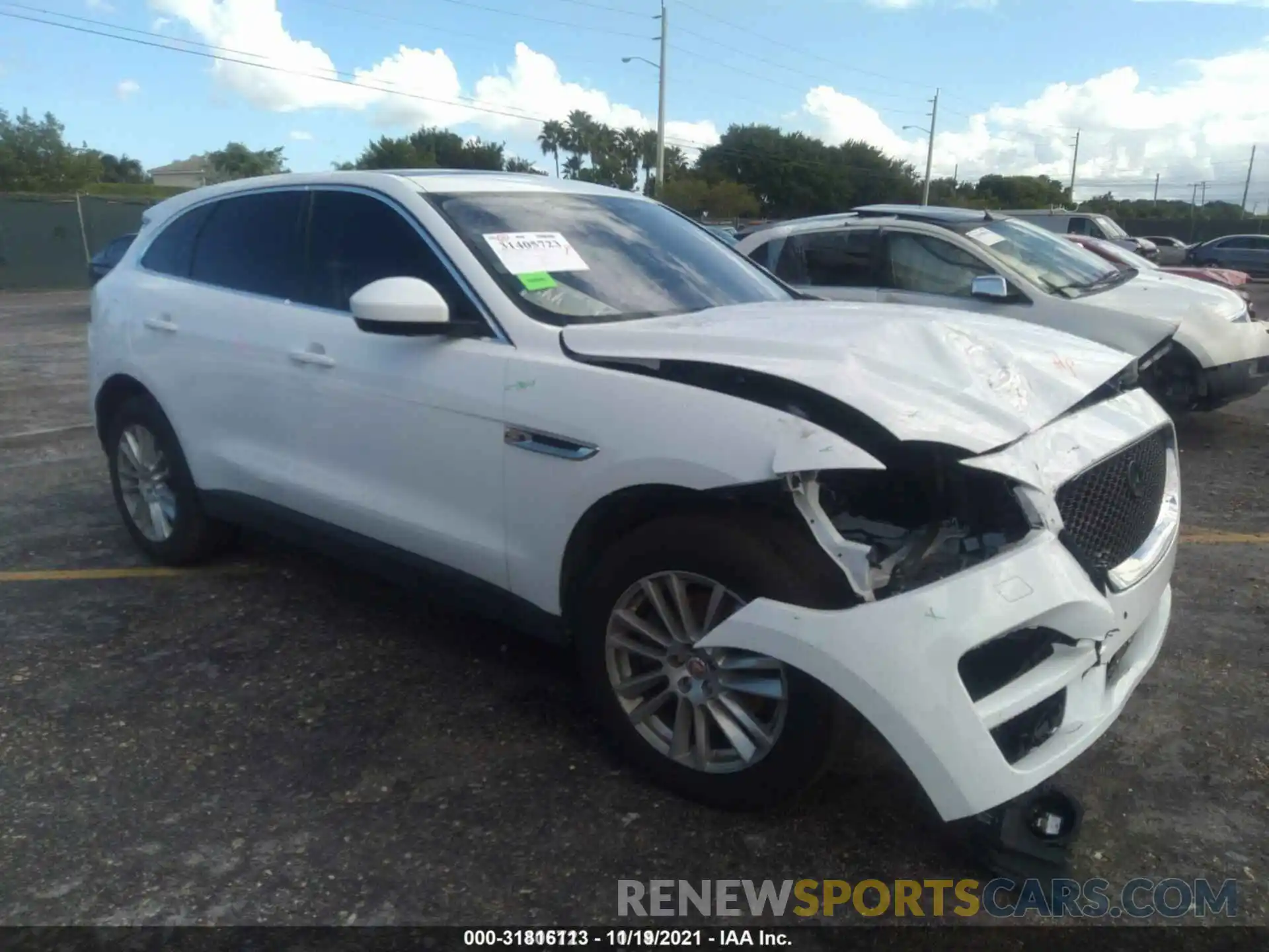 1 Photograph of a damaged car SADCK2GX6KA395132 JAGUAR F-PACE 2019