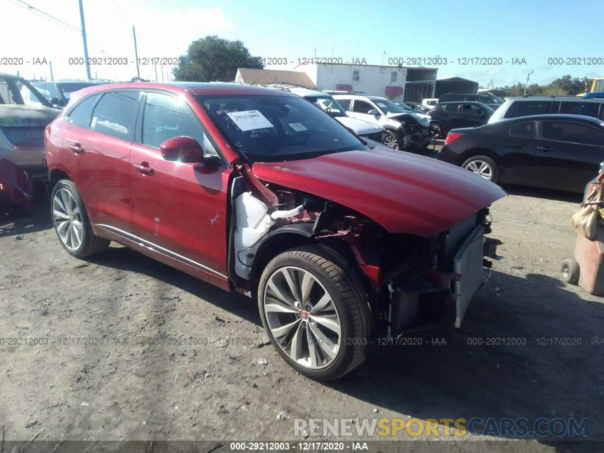 1 Photograph of a damaged car SADCL2FX9KA368120 JAGUAR F-PACE 2019