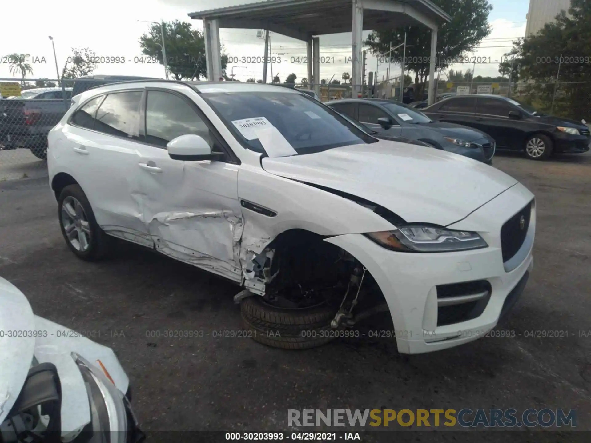 1 Photograph of a damaged car SADCL2GX6KA396245 JAGUAR F-PACE 2019