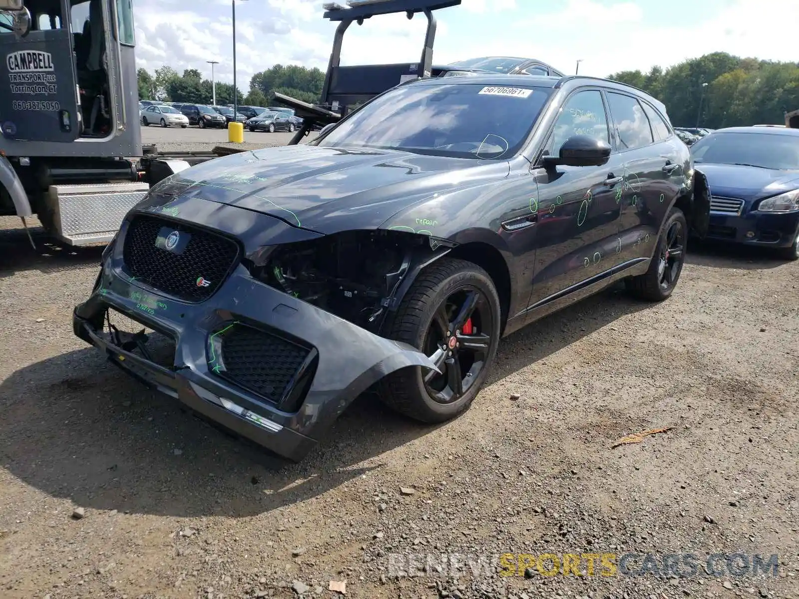 2 Фотография поврежденного автомобиля SADCM2FV5KA390045 JAGUAR F-PACE 2019