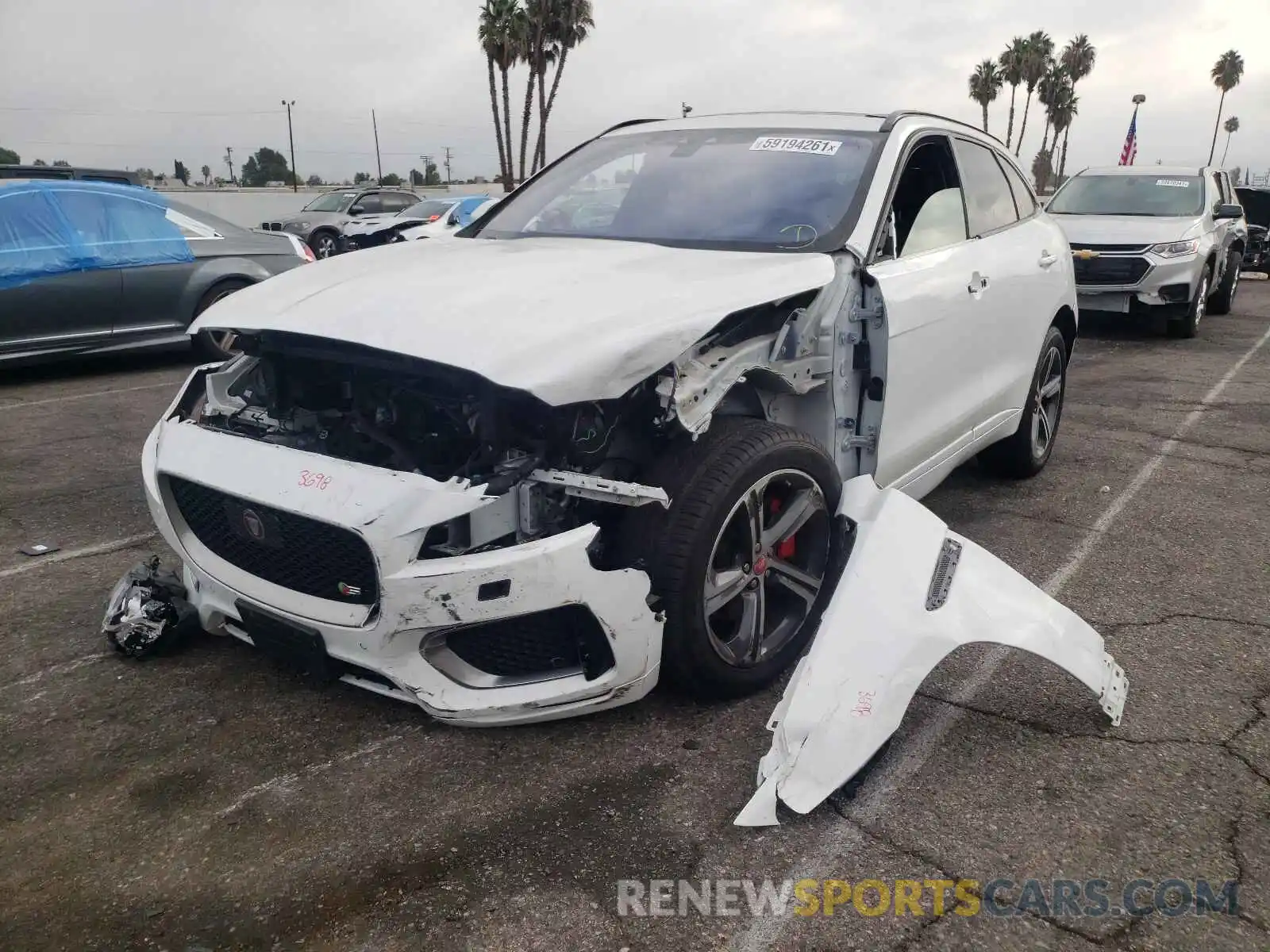 2 Photograph of a damaged car SADCM2FVXKA394219 JAGUAR F-PACE 2019